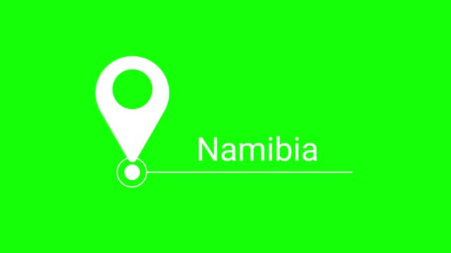 White map location pin pointing to Namibia country