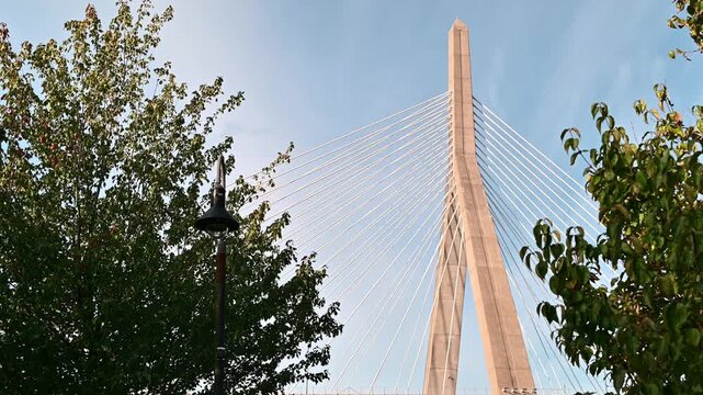 The iconic Zakim Bridge in Boston, Massachusetts, USA.