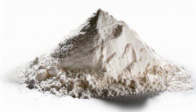 a premium isolated cutout image of fine white powder of flour