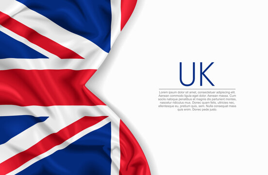British waving national flag, ideal for patriotic design themes and national holidays. Vector illustration.