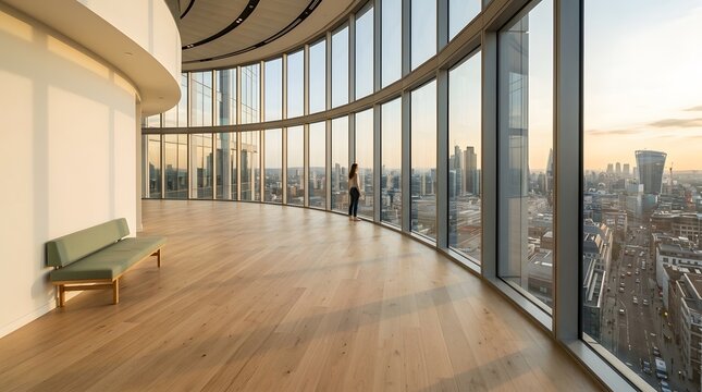 Beautiful modern architecture building exterior or scenic landscape stylishly arranged