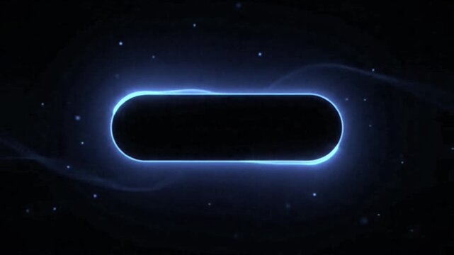 Abstract blue light effects with glowing rectangles on a dark background