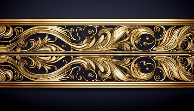 elegant gold dividers and separators for design and decoration