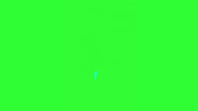 Cartoon fireworks explosion green screen animation
