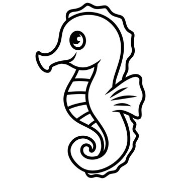 Seahorse Vector Icon Illustration