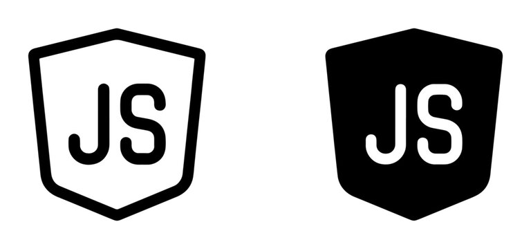 JavaScript JS Logo Icons, Web Development Symbols, Programming Language Shields, Coding Icons, Technology Icons, Software Development