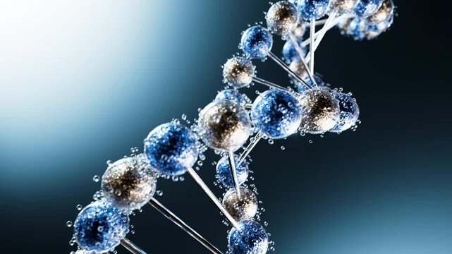 DNA Double Helix 3D CGI Biotechnology Genomics Concept