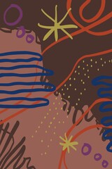 Abstract image for printing. Picture for modern interiors. The picture is painted by hand on a tablet. © neurostructure