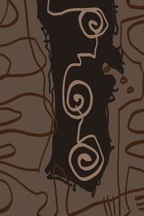 Abstract image for printing. Picture for modern interiors. The picture is painted by hand on a tablet. © neurostructure