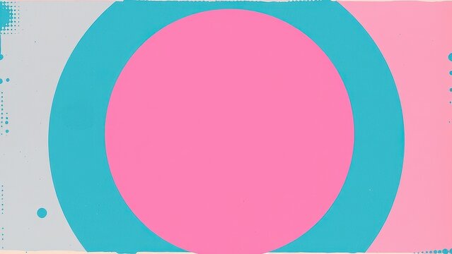 Abstract Geometric Pink and Blue Circles Background