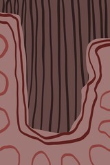 Abstract image for printing. Picture for modern interiors. The picture is painted by hand on a tablet. © neurostructure