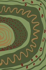 Abstract image for printing. Picture for modern interiors. The picture is painted by hand on a tablet. © neurostructure