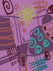 Abstract image for printing. Picture for modern interiors. The picture is painted by hand on a tablet. © neurostructure