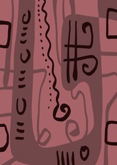 Abstract image for printing. Picture for modern interiors. The picture is painted by hand on a tablet. © neurostructure