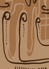 Abstract image for printing. Picture for modern interiors. The picture is painted by hand on a tablet. © neurostructure