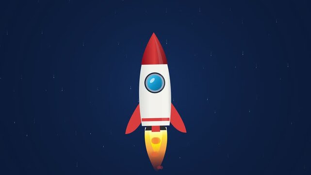 rocket in the sky