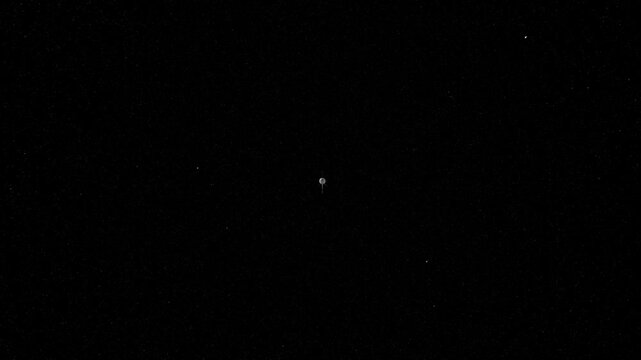Voyager in space. 3d animation
