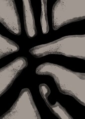 Abstract image for printing. Picture for modern interiors. The picture is painted by hand on a tablet. © neurostructure