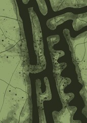 Abstract image for printing. Picture for modern interiors. The picture is painted by hand on a tablet. © neurostructure
