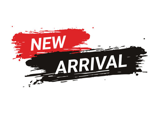 Hand-painted red brushstroke banner declares new.