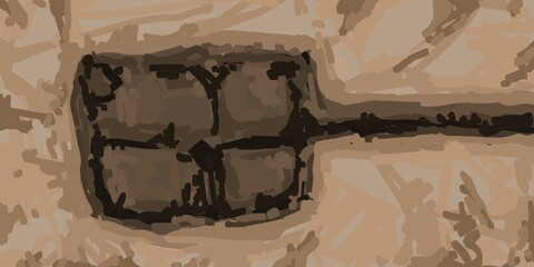 Abstract image for printing. Picture for modern interiors. The picture is painted by hand on a tablet. © neurostructure