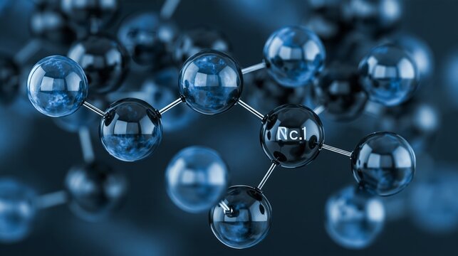 Detailed molecular structure illustration showcasing atomic bonds and interactions.