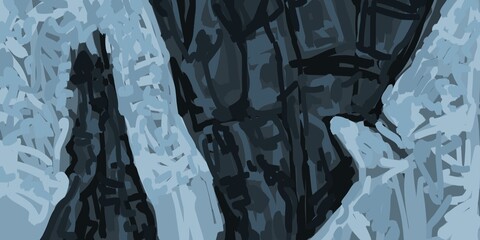 Abstract image for printing. Picture for modern interiors. The picture is painted by hand on a tablet. © neurostructure
