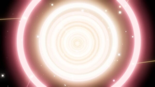 Abstract Glowing Pink Circle Tunnel Motion Background Loop