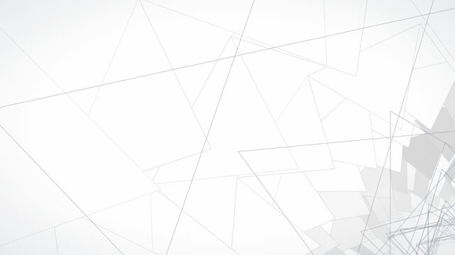 Minimalist White Geometric Triangle Line Tunnel Background Loop