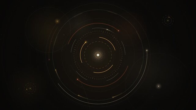 Abstract futuristic radar circles hud overlay motion graphics