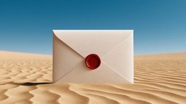 Mysterious message lost in the vast desert landscape