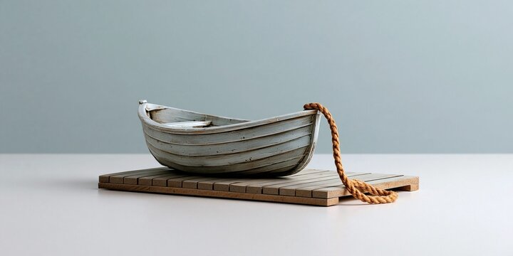 Small boat model evokes coastal memories and tranquility