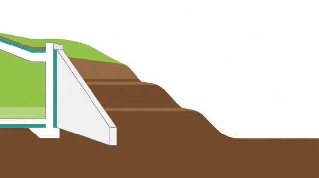 This design showcases a net zero building using passive house techniques. It includes berming and ground layouts for energy efficiency.