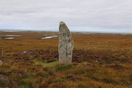 Menhir An Carra Standing Stone, South-Uist, Hebriden