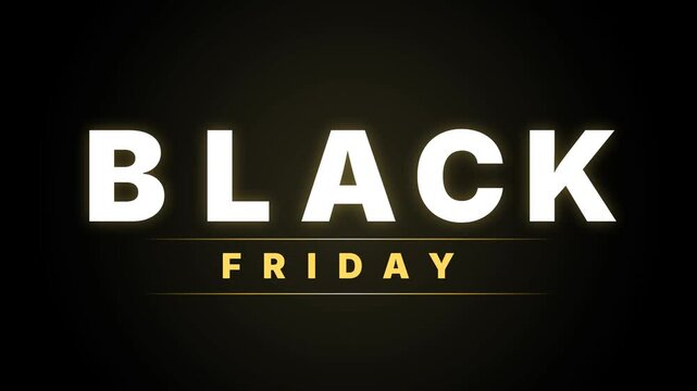 Black Friday Kinetic Sale Typography Animation for Dynamic Retail Promotion