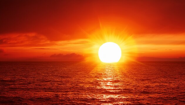 scorching sun red heat background