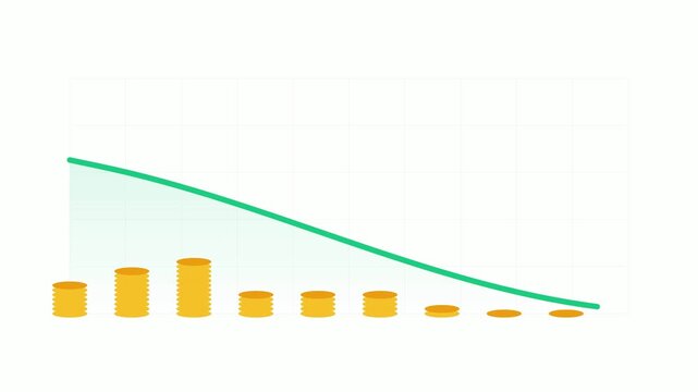 Animated Bar Graph and Line Chart Data Visualization Showing Trends and Growth