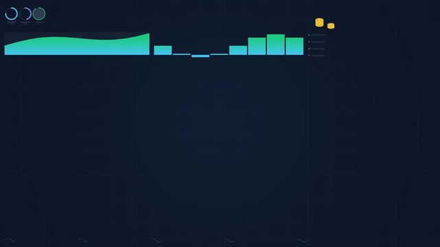 Futuristic Digital Data Visualization Waveform Audio Spectrum Analysis HUD