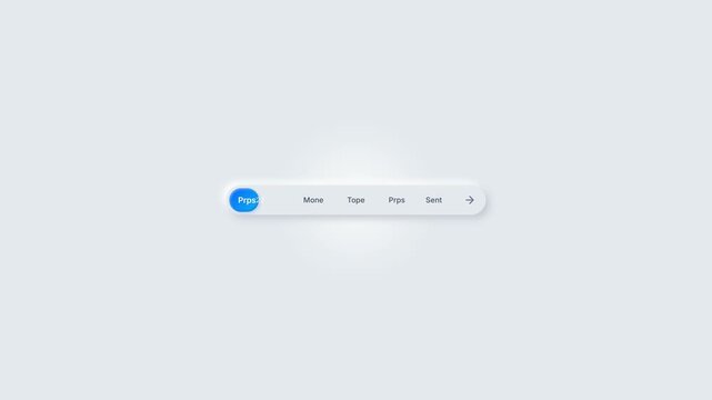 Minimalist website navigation bar mockup featuring modern web design elements