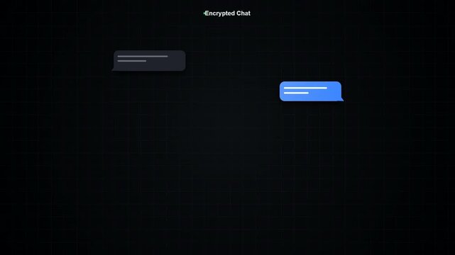 Encrypted Chat Message Bubbles Appearing on Dark Background