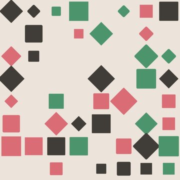 Abstract geometric pattern with squares and diamonds