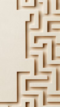 Complex labyrinth pattern with intriguing depth and texture