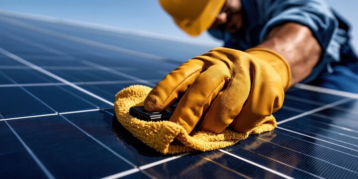 Solar panel cleaning for optimal energy production