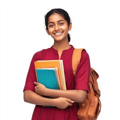 Fototapeta premium Smiling student holding books