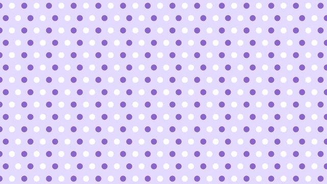 Seamless scrolling lavender purple two tone dot pattern, looping animated background for video titles and streams, 4K 58 seconds