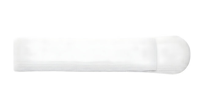 White elongated rectangular cotton pad beauty hygiene accessory isolated on transparent background