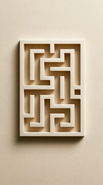 Intricate maze pattern against a neutral backdrop