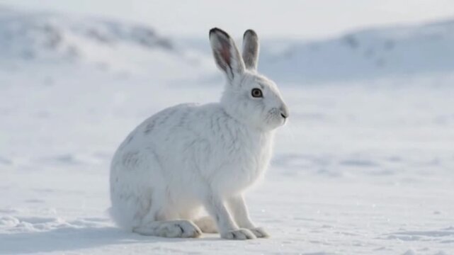 rabbit in snow