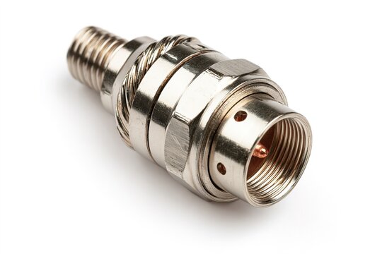 Metallic Coaxial Connector with Braided Cable
