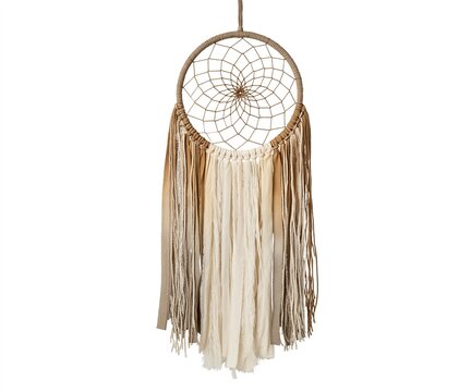 Beige Dreamcatcher with Ombre Tassels